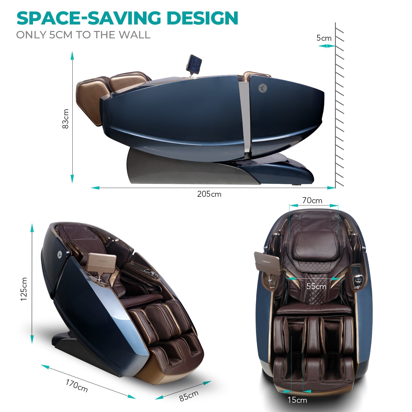 NAIPO Model L Space Capsule High-End Massagesessel mit KI