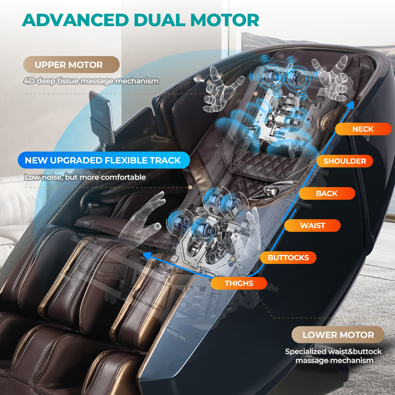 NAIPO Model L Space Capsule High-End Massagesessel mit KI