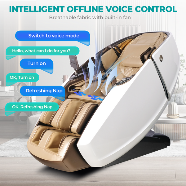 NAIPO Capsule 4D Massage Chair, S89 Massage Lounge Chair, Space Capsule Design, Full Body Relax Massage with Aromatherapy, Heat Therapy, 8-inch Tablet Control