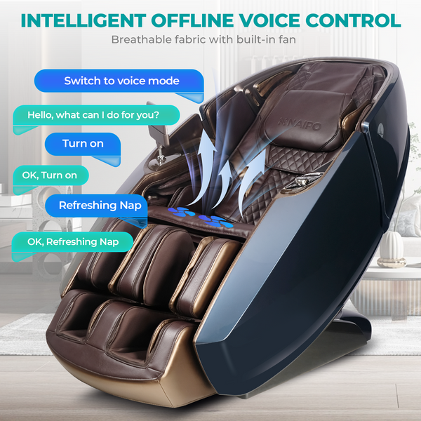 NAIPO Capsule 4D Massage Chair, S89 Massage Lounge Chair, Space Capsule Design, Full Body Relax Massage with Aromatherapy, Heat Therapy, 8-inch Tablet Control