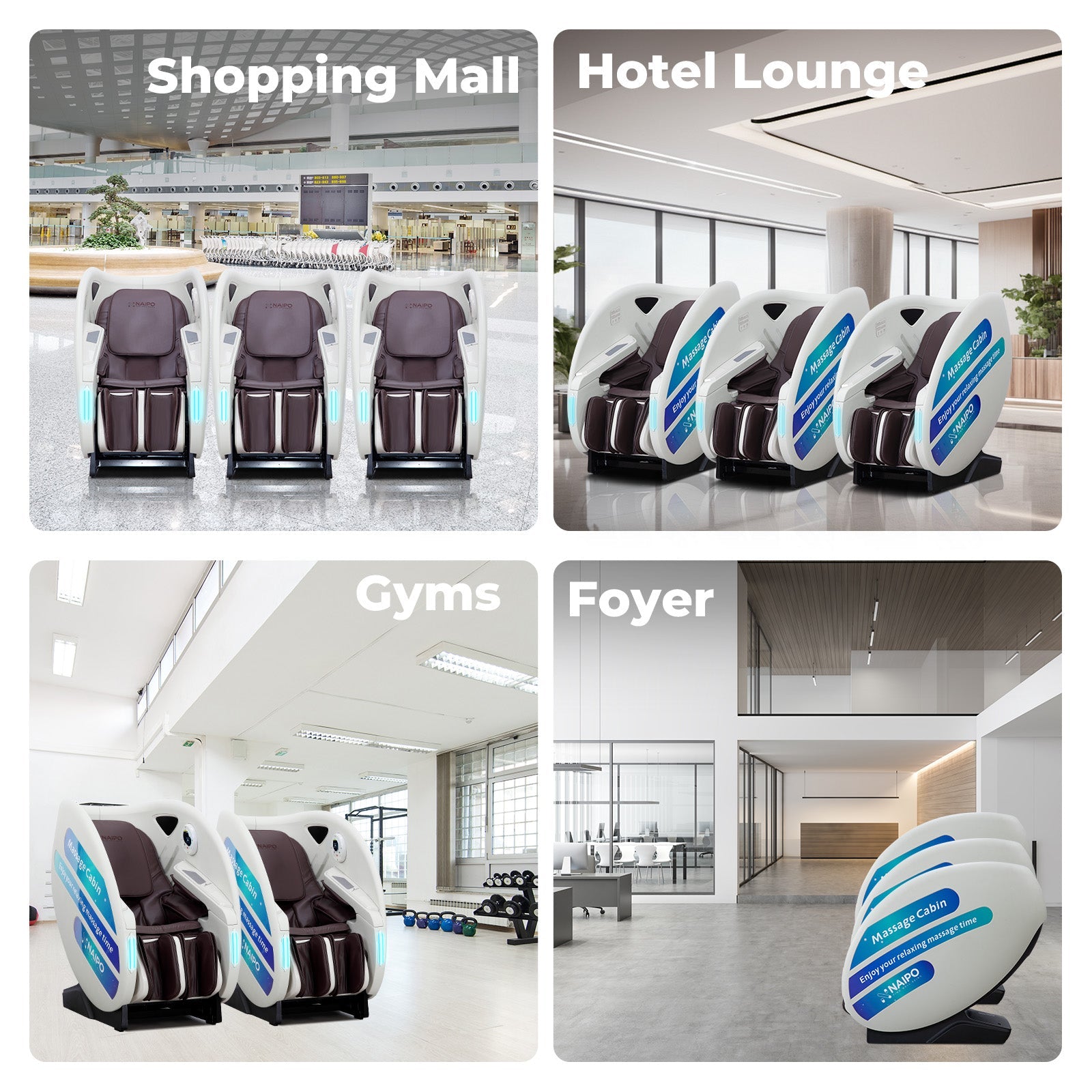 Naipo Automaten-Massagesessel, NFC/RFID-Kartenzahlungssystem, einstellbare Massagezeit/Preis