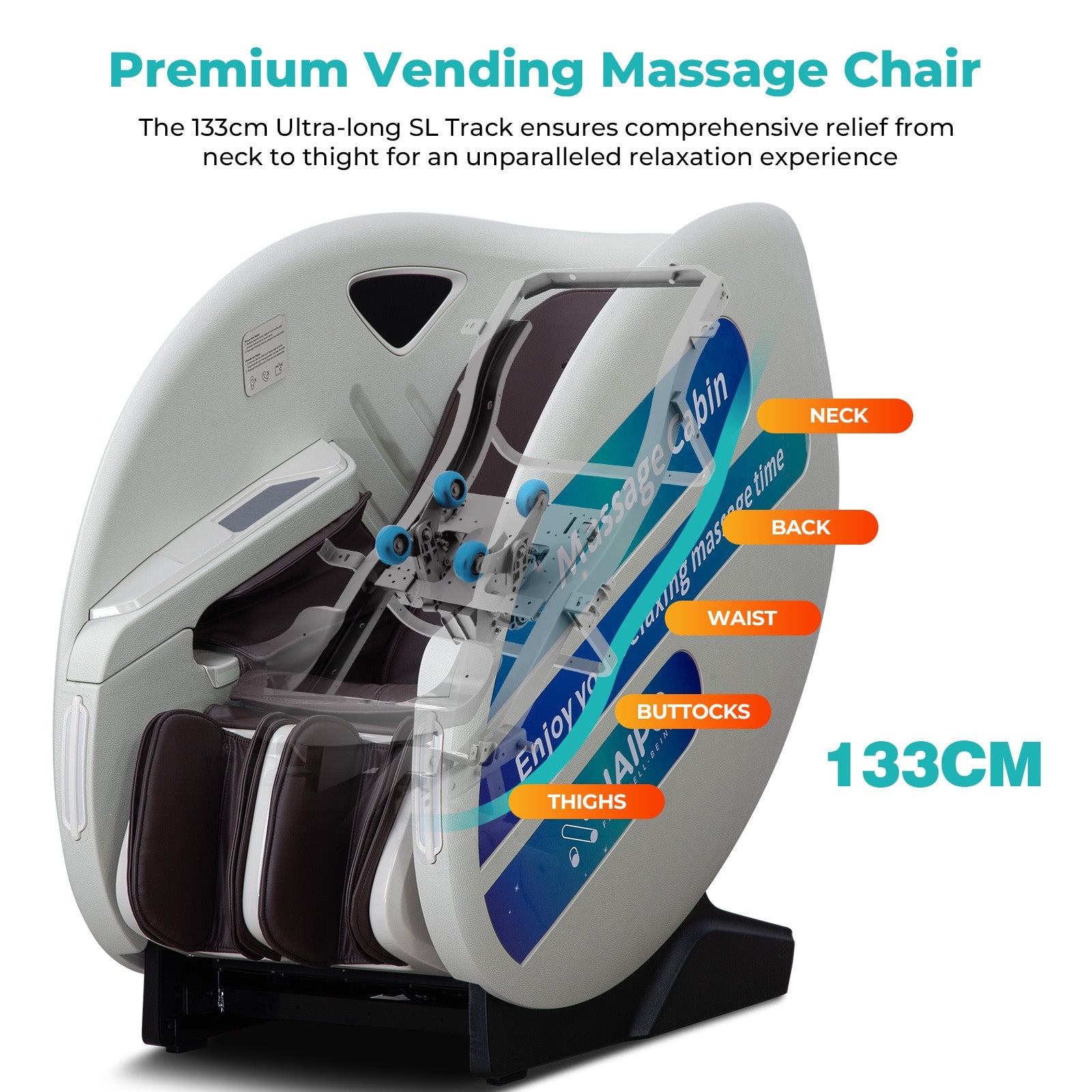 Naipo Automaten-Massagesessel, NFC/RFID-Kartenzahlungssystem, einstellbare Massagezeit/Preis