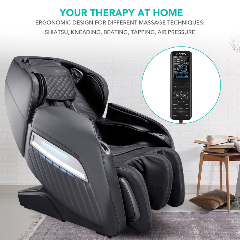 Shiatsu Zero Gravity Massage Chair, 3D Surround Sound Speakers, For Office/Shop/Salon/Hotel Use, Black