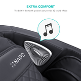 Shiatsu Zero Gravity Massage Chair, 3D Surround Sound Speakers, For Office/Shop/Salon/Hotel Use, Black