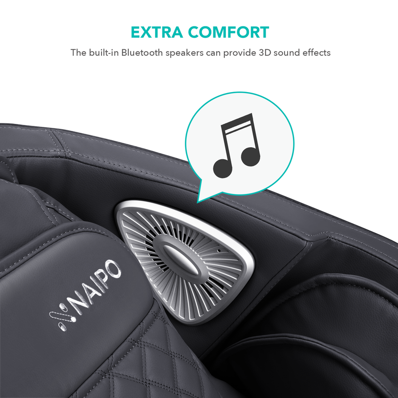 Shiatsu Zero Gravity Massage Chair, 3D Surround Sound Speakers, For Office/Shop/Salon/Hotel Use, Black