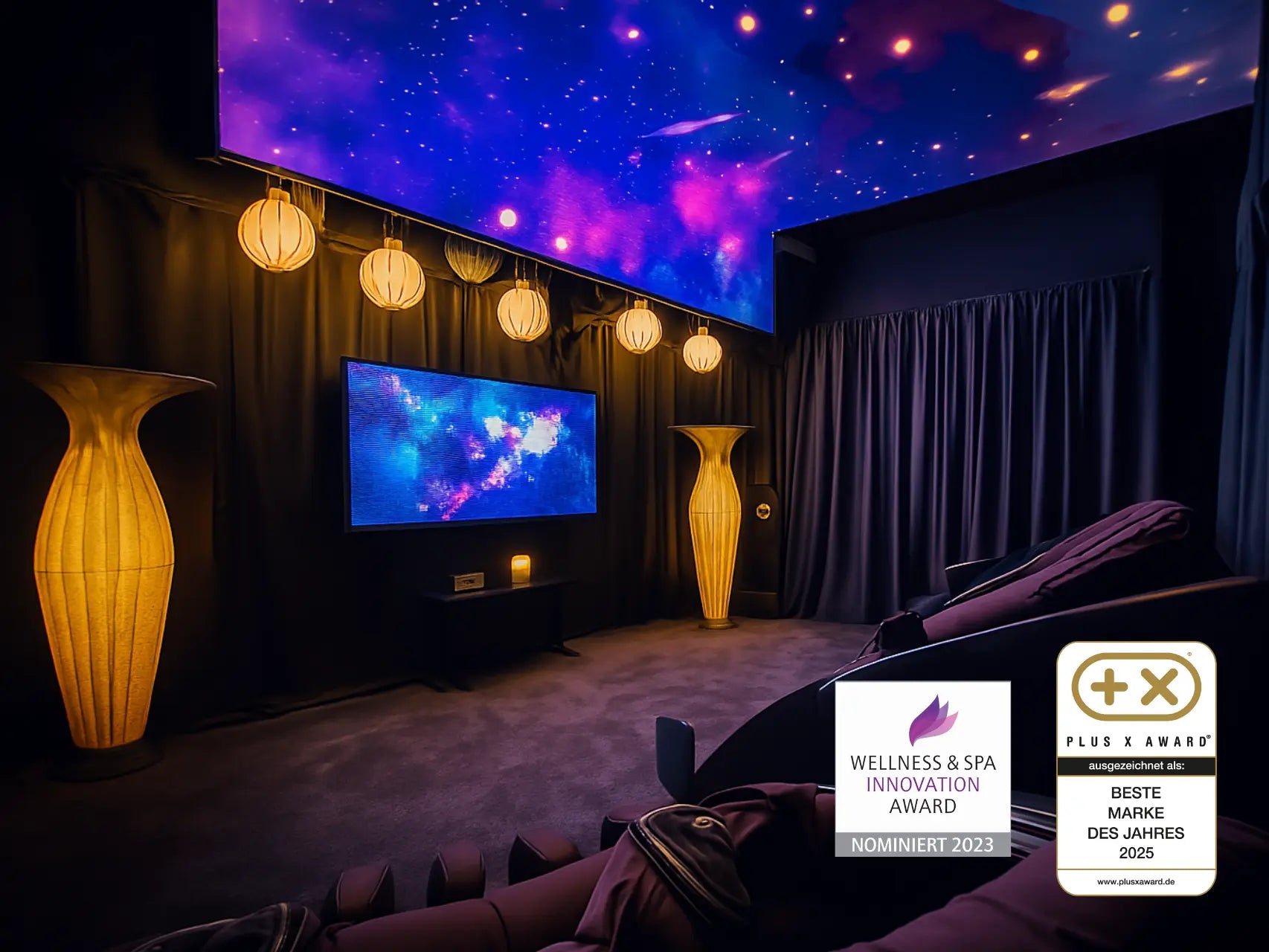 NAIPO Relax Lounge – inkl. NAIPO Massagesessel, TV, Dolby Atmos, Blackroom & vollkommene Privatsphäre