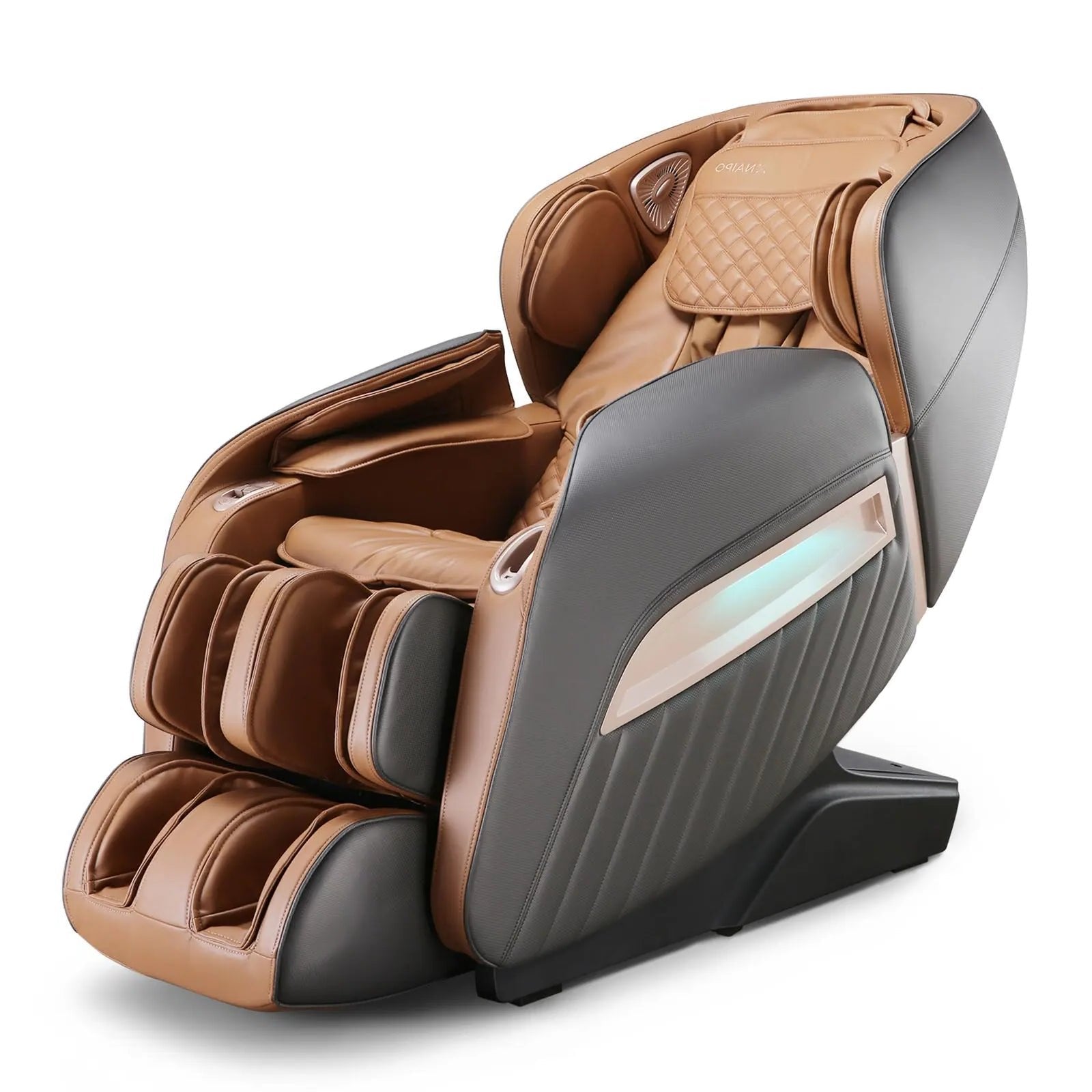 NAIPO® Premium Aspria Massagesessel, Tai Chi Massagestuhl für Ganzkörpermassage mit Wärmetherapie,  Meister für Nacken- und Schultermassage, für Zuhause, Hotels, Salons, Büros verwenden (Grau)