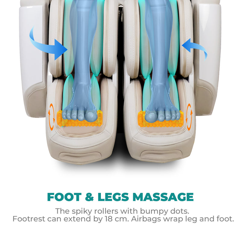 NAIPO Space Walk 3D Massage Chair, Full body Massage, Zero Gravity, 3D Surround-Sound Speaker, Warm-therapy