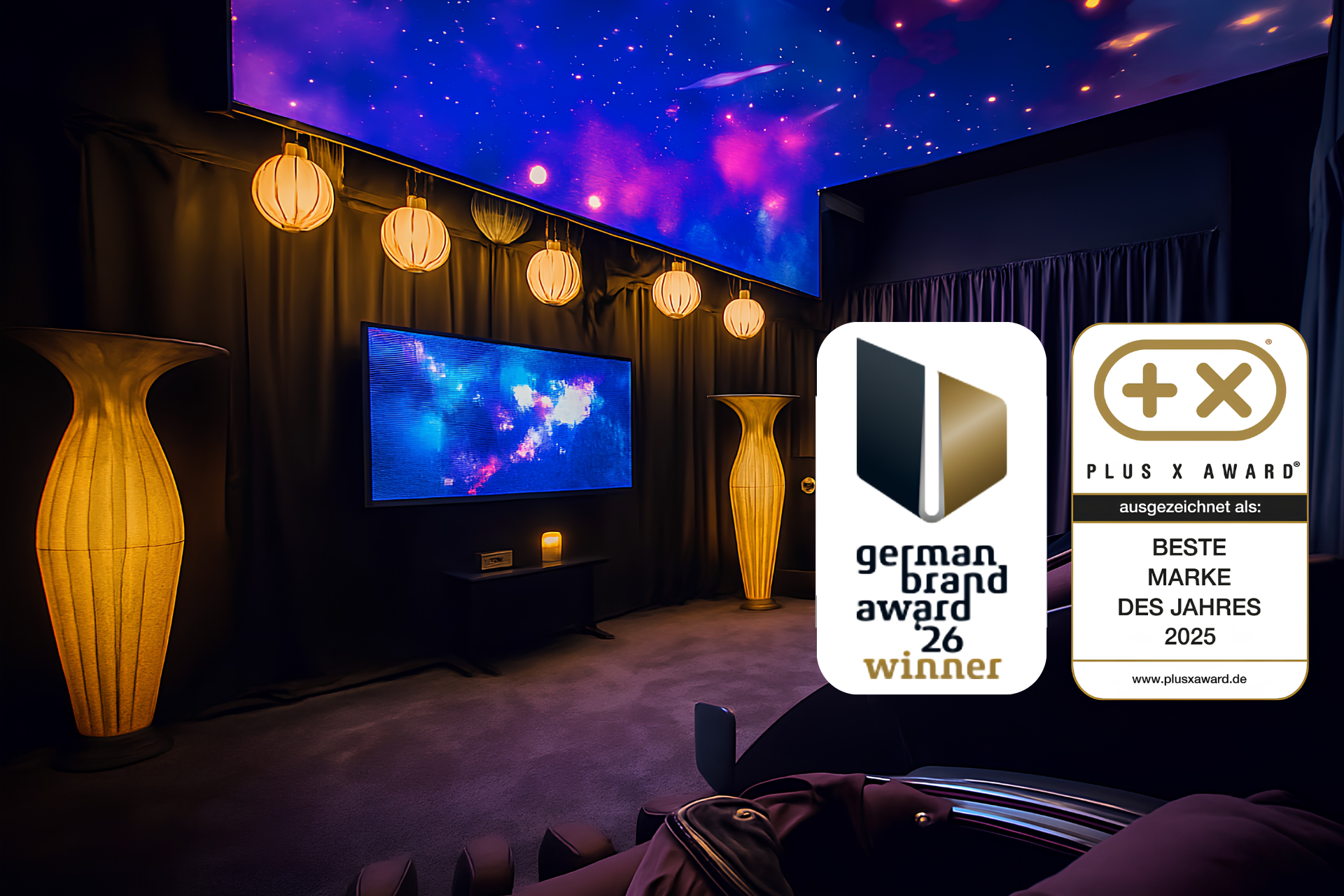 NAIPO Relax Lounge – inkl. NAIPO Sessel, Smart-Screen, Dolby Atmos Sound & ungestörtem Erleben