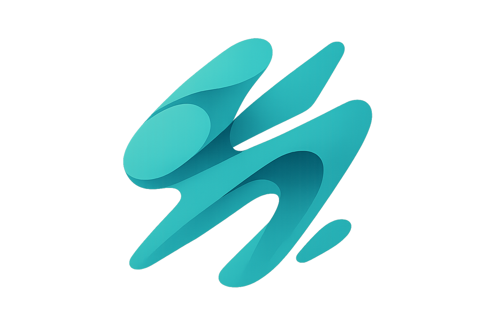 trending icon, dynamik, abstract, turquise