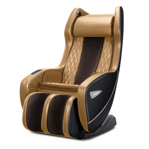 NAIPO Premium Massage Chair with Lying Position, Bluetooth, Space-Saving, Black&Brown