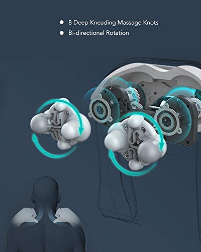 Naipo Neck Shoulder Massager Shiatsu Electric Back Massagers with Heat and Deep Tissue 3D Kneading Massage for Muscle Pain Relief