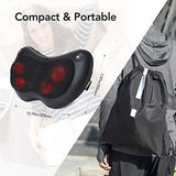 Naipo Neck and Back Massager with Heat Shiatsu Massage Pillow Deep Kneading Massager for Shoulder, Back, Waist Muscle Pain Relief Relax at Home Office Car, Gift Idea for Women&Men