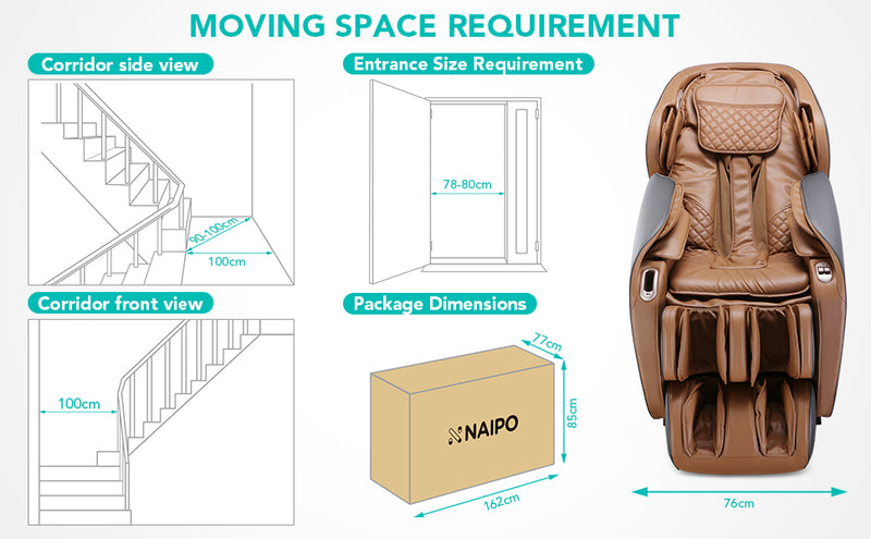 NAIPO Massage Chair, Full body, Zero Gravity, 3D Surround-Sound Speaker, Heat, Award Winner