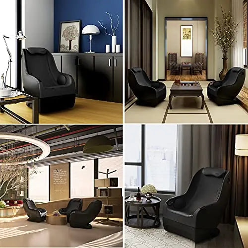 Aspria Massagesessel, Shiatsu elektrischer Massagestuhl mit Bluetooth, Klopfen Kneten Luftdruckmassage, Komplett montiert, Platzsparend, Relaxsessel ergonomischer Massagesitz für Zuhause und Büro