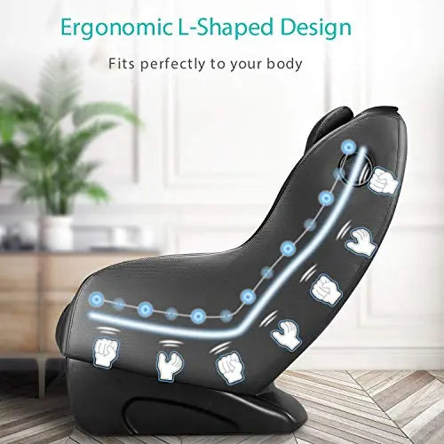 Aspria Massagesessel, Shiatsu elektrischer Massagestuhl mit Bluetooth, Klopfen Kneten Luftdruckmassage, Komplett montiert, Platzsparend, Relaxsessel ergonomischer Massagesitz für Zuhause und Büro