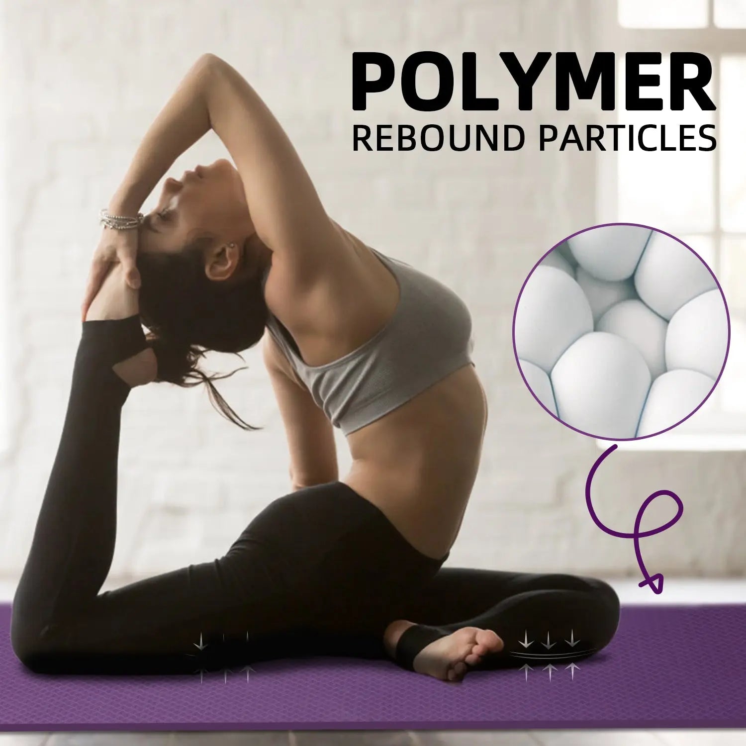 INTEY Yogamatte Gymnastikmatte rutschfest TPE rutschfest Übungsmatte Sportmatte Fitnessmatte für Fitness & Gymnastik mit Tragegurt - Maße 180 x 60 x 0.7cm