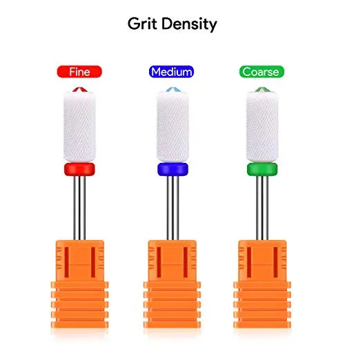 JCMASTER MCE475CMF, Premium Keramik Aufsätze longlife Bits 2.35mm Nagelfräser Crystal Gelnägel Medium Schleifen Acryl Maniküre, Pediküre Nageldesign Schleifkörper Acrylnägel, verschiedene Stärken