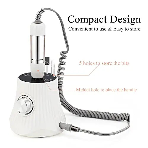 JCMASTER Profi Nagelfräser 30.000 U/Min inkl 4x Bits, LED-Anzeige & Touchbedienung, Modell: PowerPro+