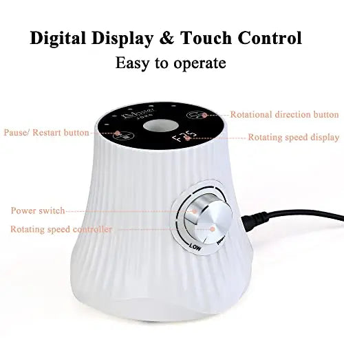 JCMASTER Profi Nagelfräser 30.000 U/Min inkl 4x Bits, LED-Anzeige & Touchbedienung, Modell: PowerPro+