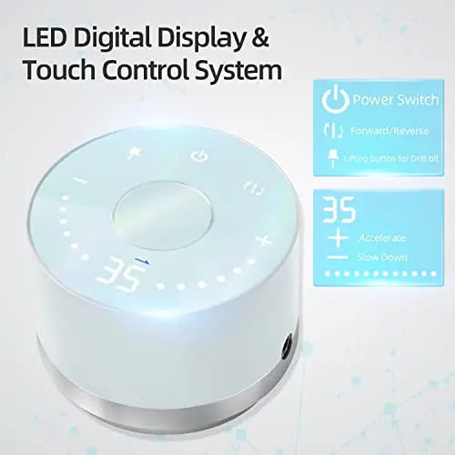 JCMASTER Touch Nagelfräser 35000 Umin Gelnägel & Acrylnägel inkl 6x Bits, Modell: UltraTouch+