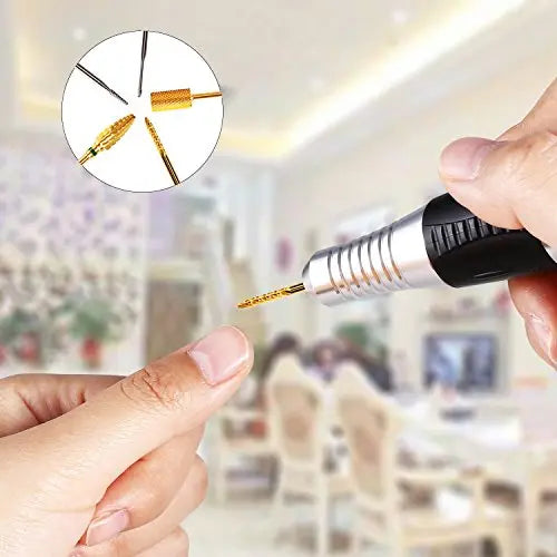 JCMASTER® 5x Premium Nagelfräser Bits Hartmetall 2.35mm Inkl. 1x Bürstenbit Maniküre/Pediküre Aufsatz Professionelles Schleifkörper Set Nagelstudio mit Halterung