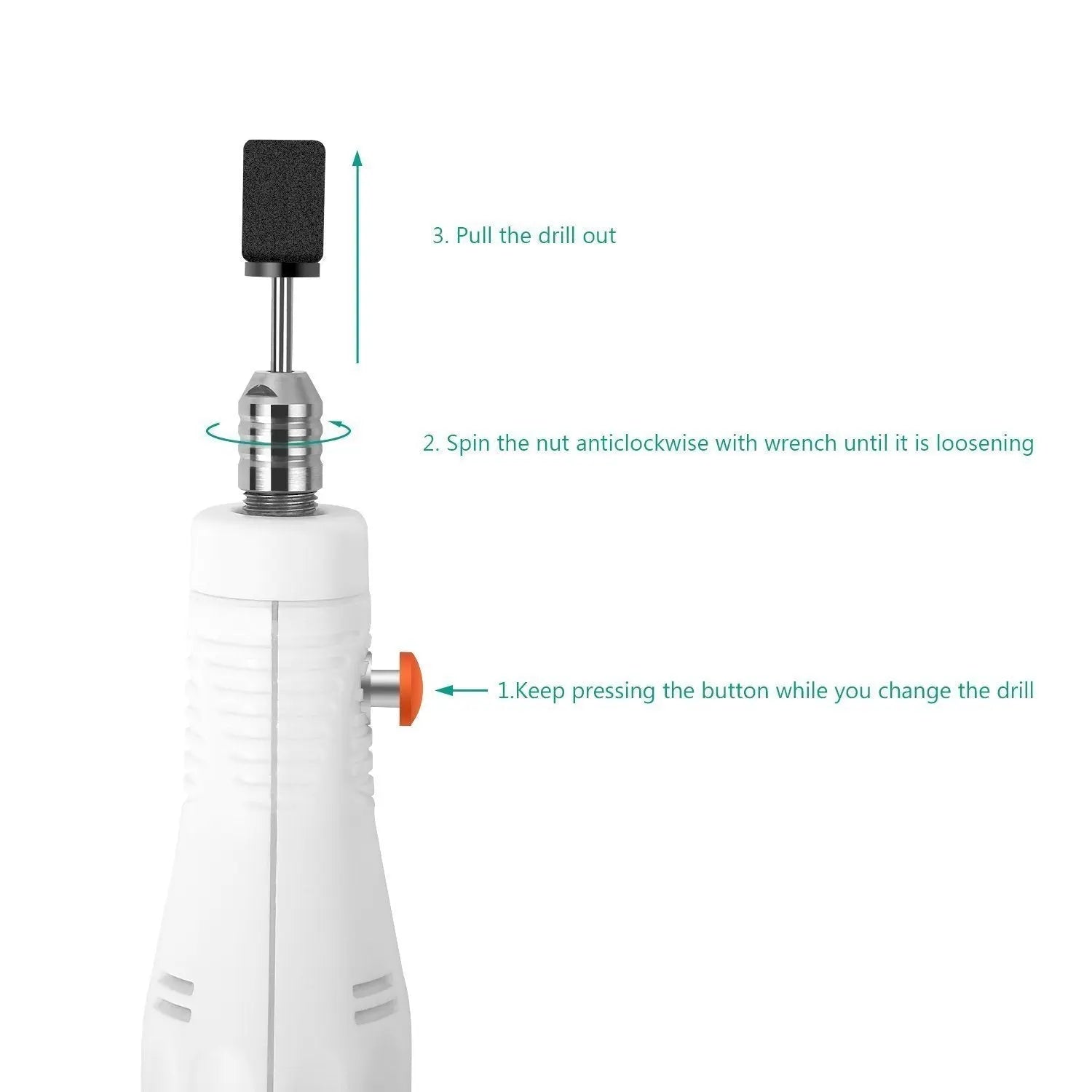 JCMaster 6MCE1, Nagelfräser 6MW + 4x Diamant Aufsätze + 1x Profi Keramik Bit  - neuste Generation