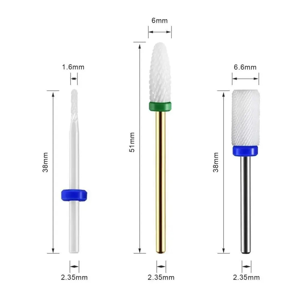 JCMaster MCE4, 3x Premium Keramik Bit Set + 1x Bürstenbit, Standardmaße - JCM Beauty