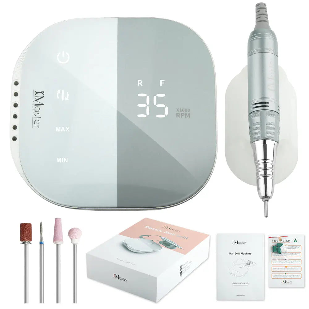 JCMaster TouchPro+ Premium Nagelfräser 35000 Umin, Touchfunktion, 4x Bits inkl. 2022 Modell