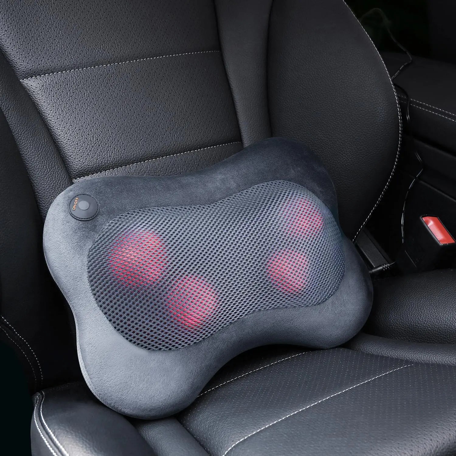 NAIPO Massagekissen Shiatsu Flauschiges Massagegerät mit 3D-rotierenden Massageköpfen, Infrarot Wärmefunktion