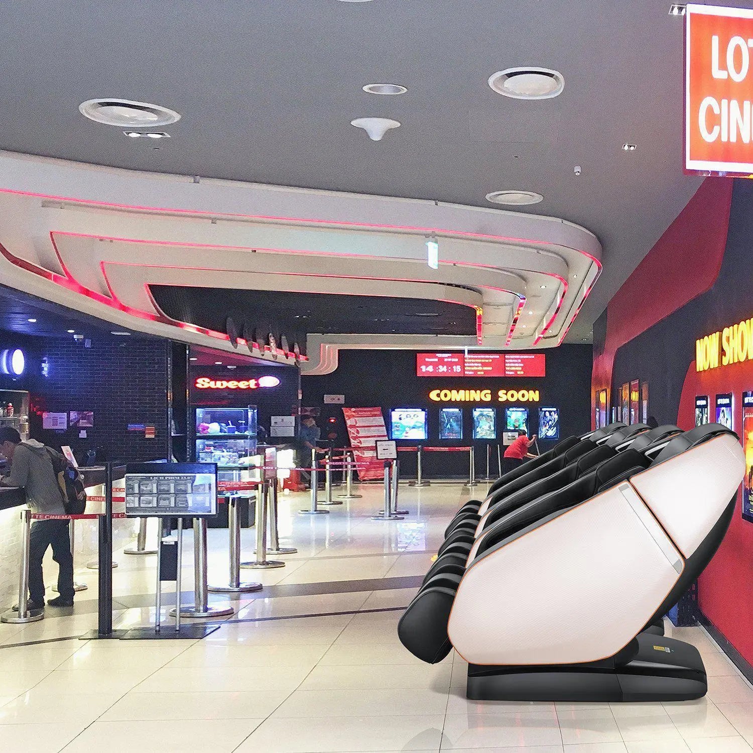 NAIPO Münzbetriebener Massagesessel, mit Münzeinwurf, Gewerblich, Design-Award