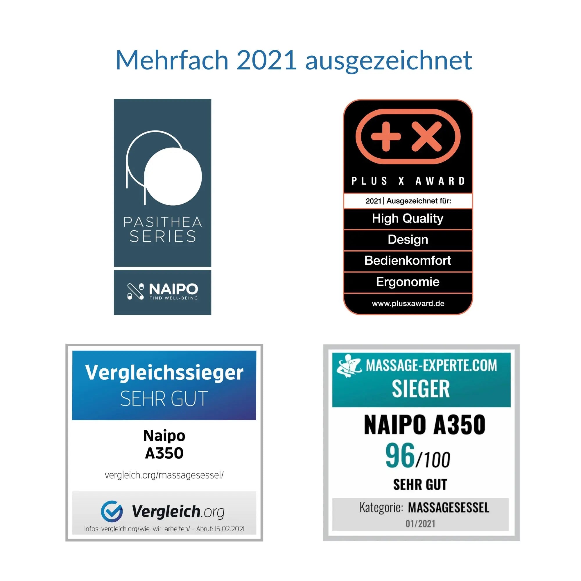 NAIPO Premium Massagesessel mit Wärmefunktion, Zero Gravity, 3D Surround-Sound, Ganzkörpermassage, Gebraucht