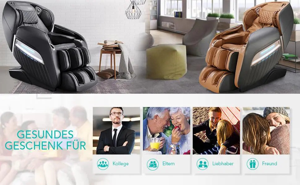 NAIPO Premium Massagesessel,  Zero Gravity, 3D Surround-Sound, Vergleichssieger