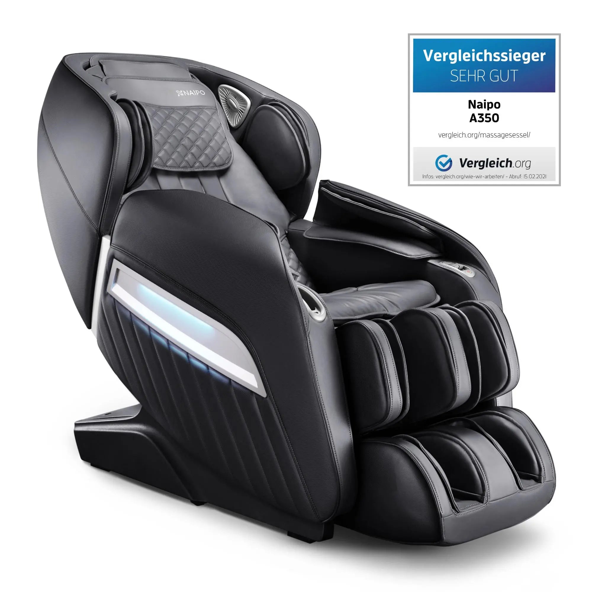 NAIPO Premium Massagesessel,  Zero Gravity, 3D Surround-Sound, Vergleichssieger