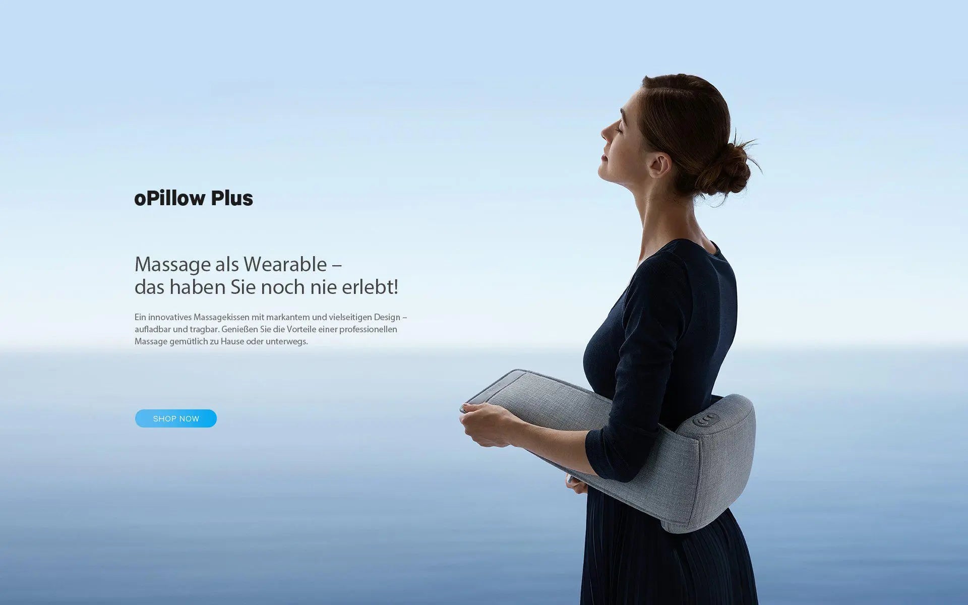 NAIPO oPillow Massagekissen Shiatsu, Mit Akku & Wärmefunktion