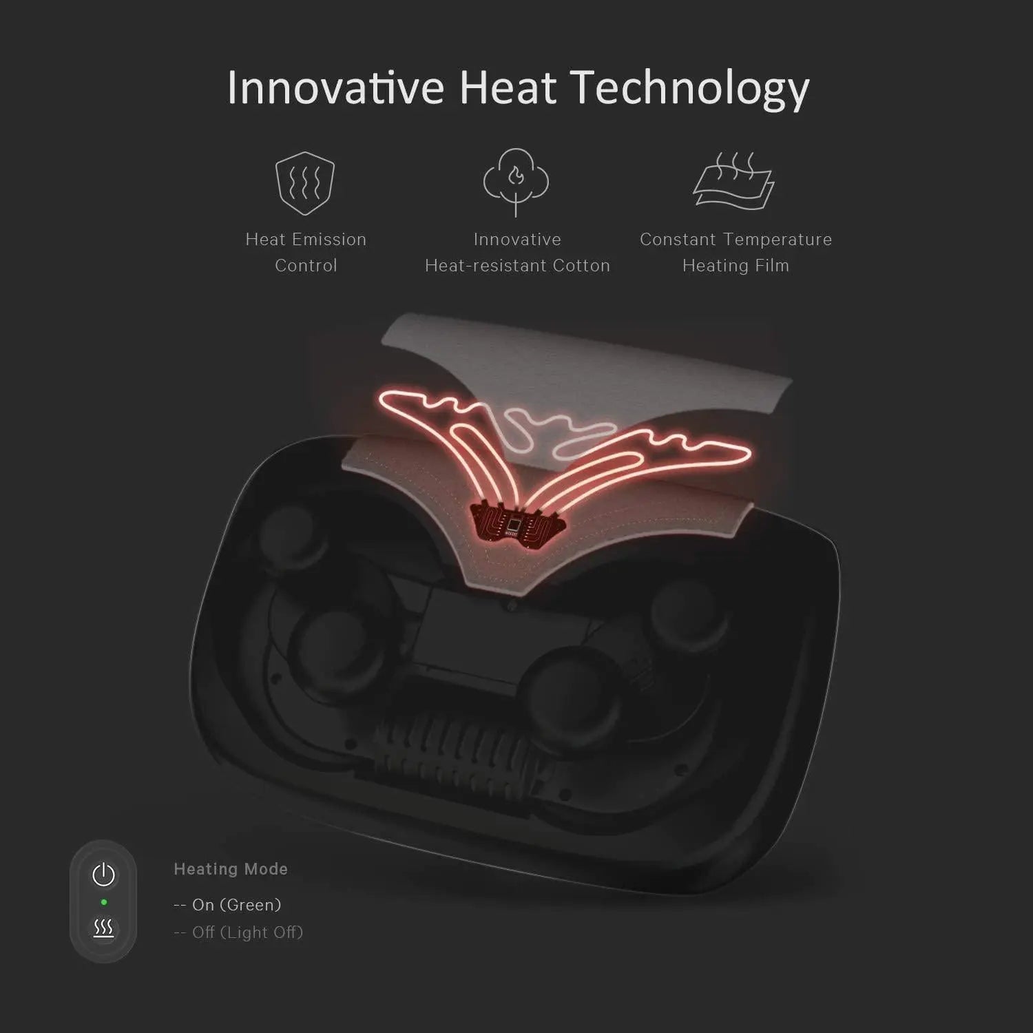 NAIPO oPillow Massagekissen Shiatsu, Mit Akku & Wärmefunktion