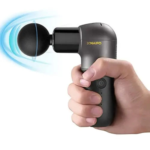 NAIPO® Mini Pro - Massagepistole, Kompakt & Leistungsstark, 5 Intensitätsstufen, inkl. 4 Aufsätze
