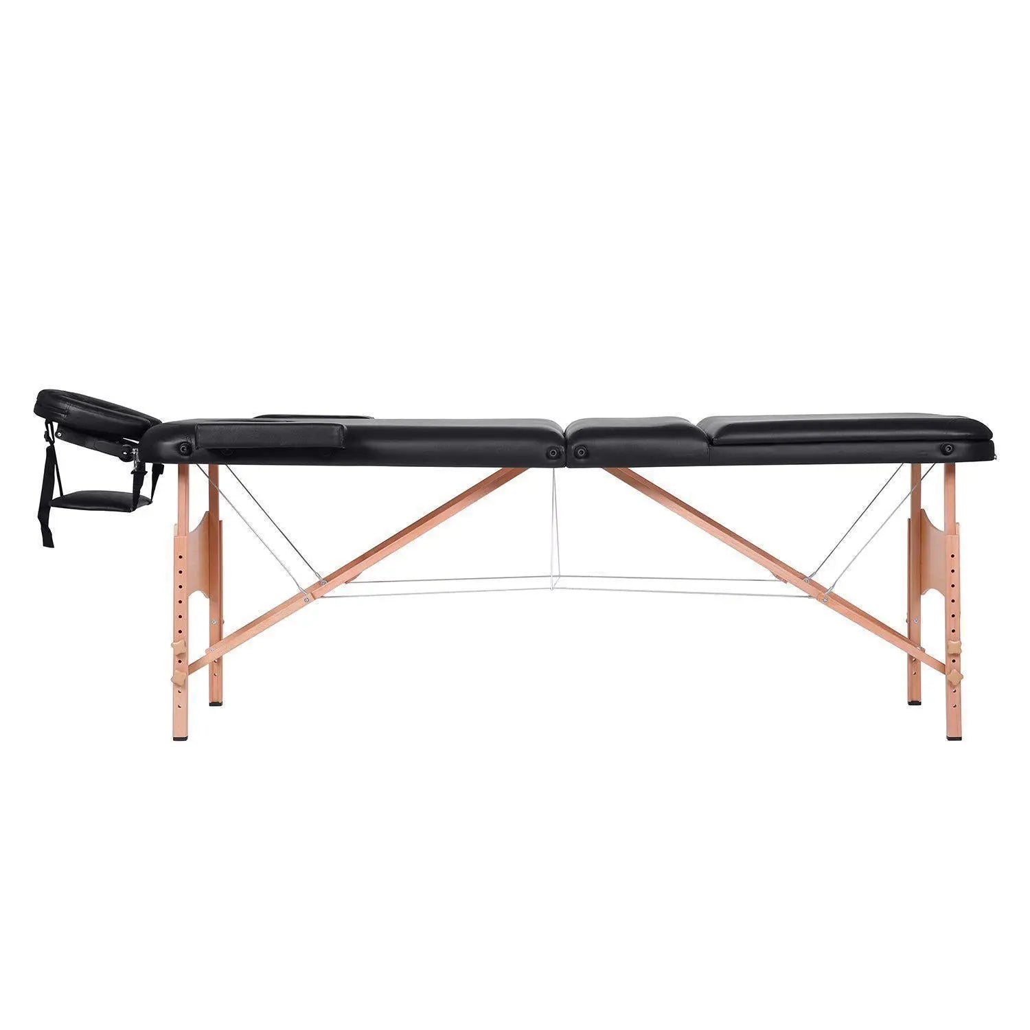 Naipo Massageliege Klappbar Höhenverstellbar Massagetisch Massagebett mit 3 Zonen tragbaren Holzfüßen Einfache Installation Ergonomische Kopfstütze mit Tragetasche