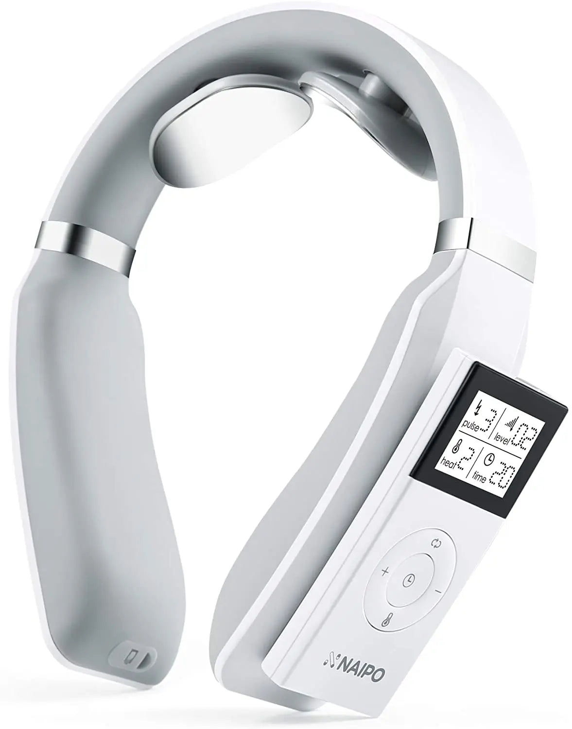 Naipo Nackenmassagegerät Intelligentes Elektrisches Schulter Puls-Nackenmassagegerät mit Wärmefunktion, 6 Modi 16 Intensitätsstufen LCD Remote Control Für Haus, Auto, Büro