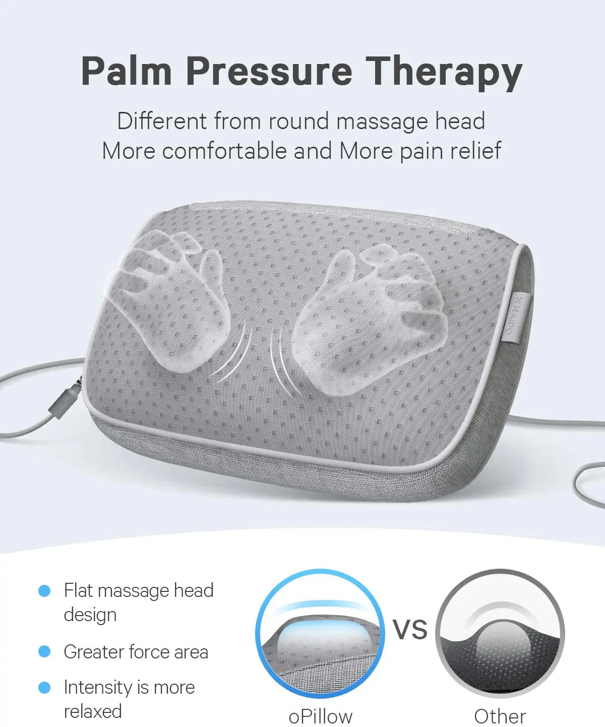 Naipo Shiatsu Nacken- und Rückenmassagegerät Massagekissen - Knetmassage mit Hitze, Deep Shiatsu Stuhl Massagegeräte für den unteren Rücken, Schultern, Wade, Körper