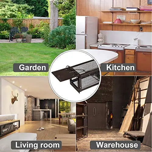 RatzFatz® 2x Lebendfalle Mausefalle, Rattenfalle, ● Sieger 2021 ● XXL, Profi, Garten & Haus, Tierfalle Set, ua Hasen & Hamster, Sensibilität einstellbar, Mehrfach, Lebend, Jagd, Käfig