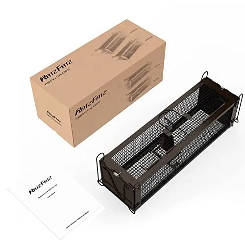 RatzFatz® Lebendfalle 2.0 Ratte, Groß Premium Wiederverwendbar, Rattenfalle Mausefalle Lebend, 2 Türen, Ersetzt Schlagfallen, Siebenschläfer XXL, Tragegriff, Tierfalle, Modell Quickcatch 2.0
