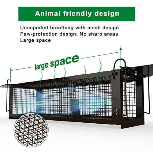 RatzFatz® Lebendfalle 2.0 Ratte, Groß Premium Wiederverwendbar, Rattenfalle Mausefalle Lebend, 2 Türen, Ersetzt Schlagfallen, Siebenschläfer XXL, Tragegriff, Tierfalle, Modell Quickcatch 2.0