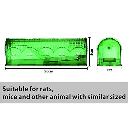 RatzFatz® Premium Mausefalle Lebendfalle Wiederverwendbar Für Außen und Innen, Innovativer Mechanismus, MBG-01