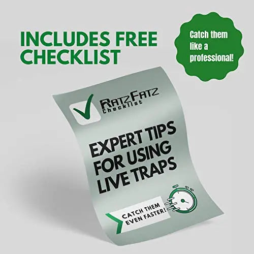 RatzFatz® XXL Lebendfalle Für Alle Kleintiere, Einstellbare Sensibilität, Wiederverwendbar, Draußen & Drinnen, braun