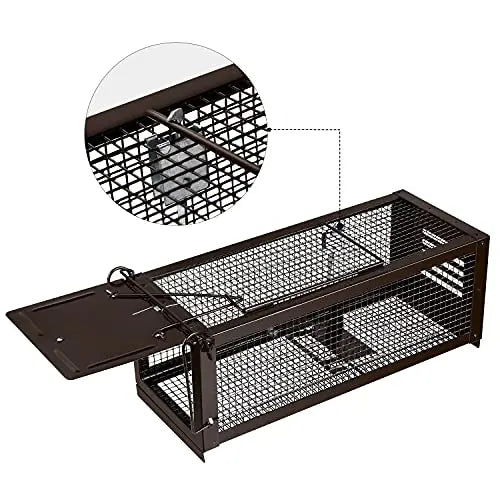 RatzFatz® XXL Lebendfalle Für Alle Kleintiere, Einstellbare Sensibilität, Wiederverwendbar, Draußen & Drinnen, braun