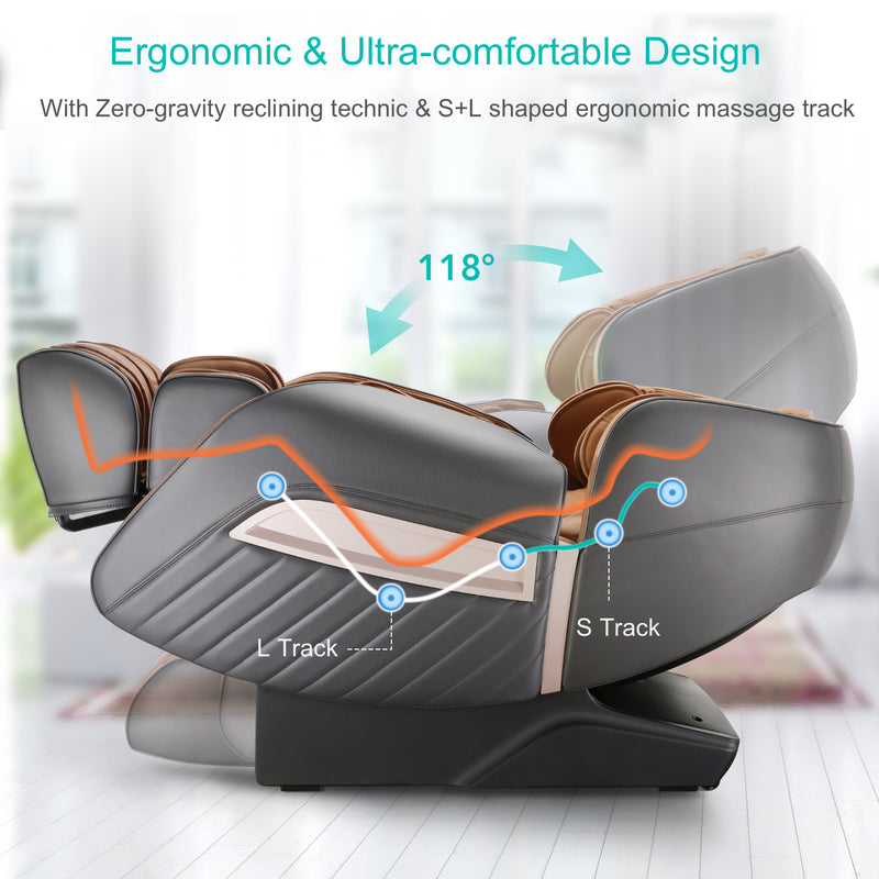 NAIPO Massage Chair, Full body, Zero Gravity, 3D Surround-Sound Speaker, Heat, Award Winner