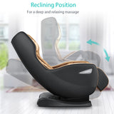 NAIPO Premium Massage Chair with Lying Position, Bluetooth, Space-Saving, Black&Brown